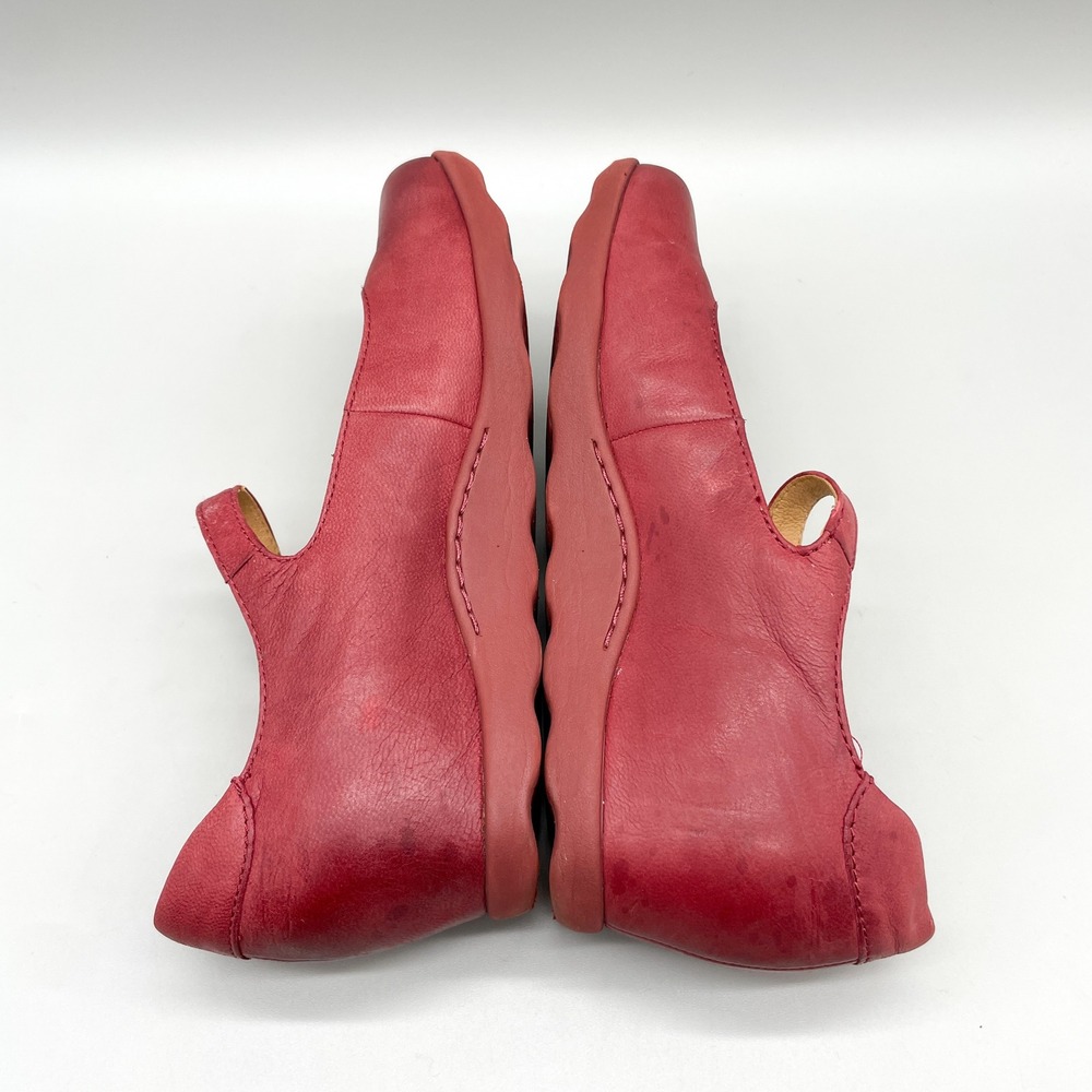 Dansko Womens 39 8.5 Marcella Mary Jane Wedge Red Leather Teacher Office Classic - Picture 11 of 11